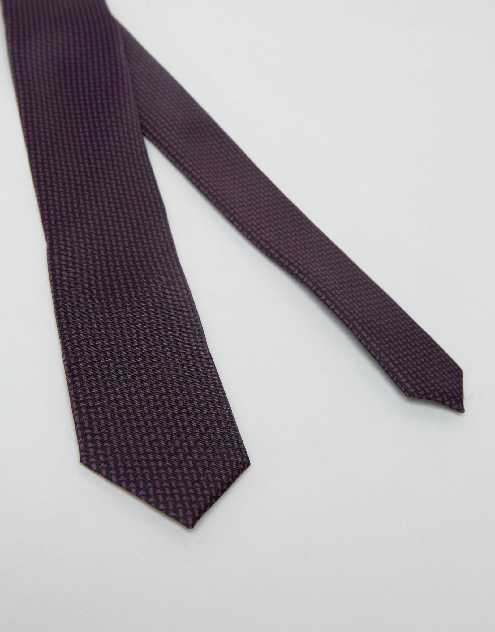 ASOS Slim Tie In Dark Purple Print