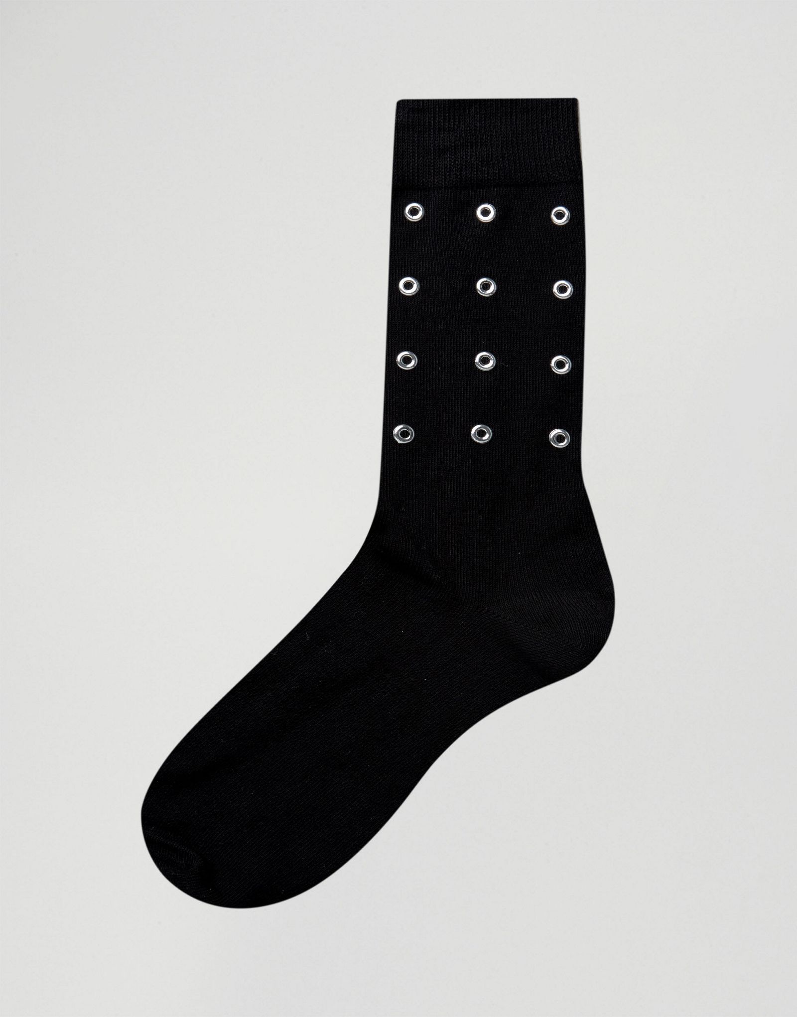 ASOS Socks With Glitter Eyelet Detail 2 Pack