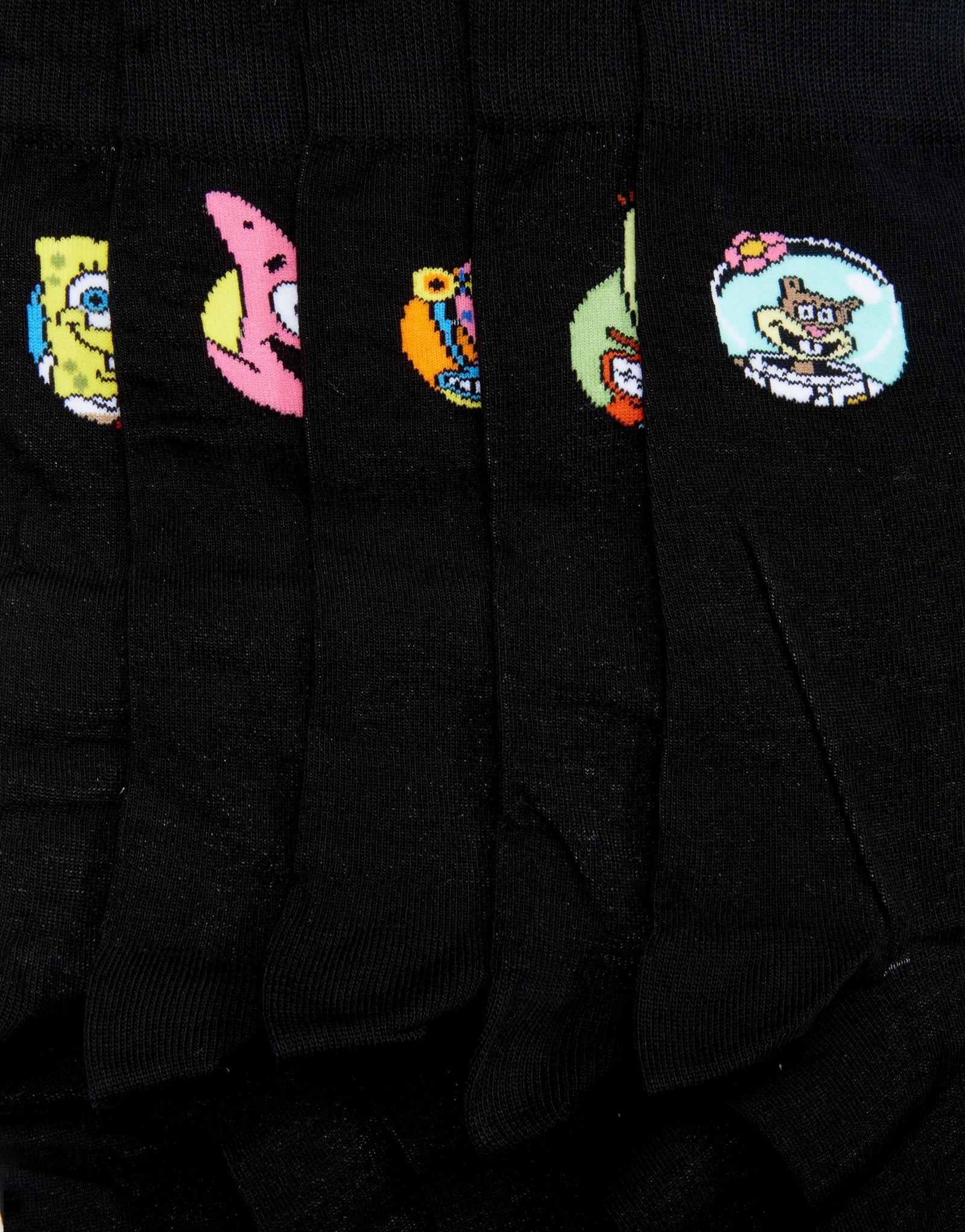 ASOS Socks With Spongebob Circle Design 5 Pack