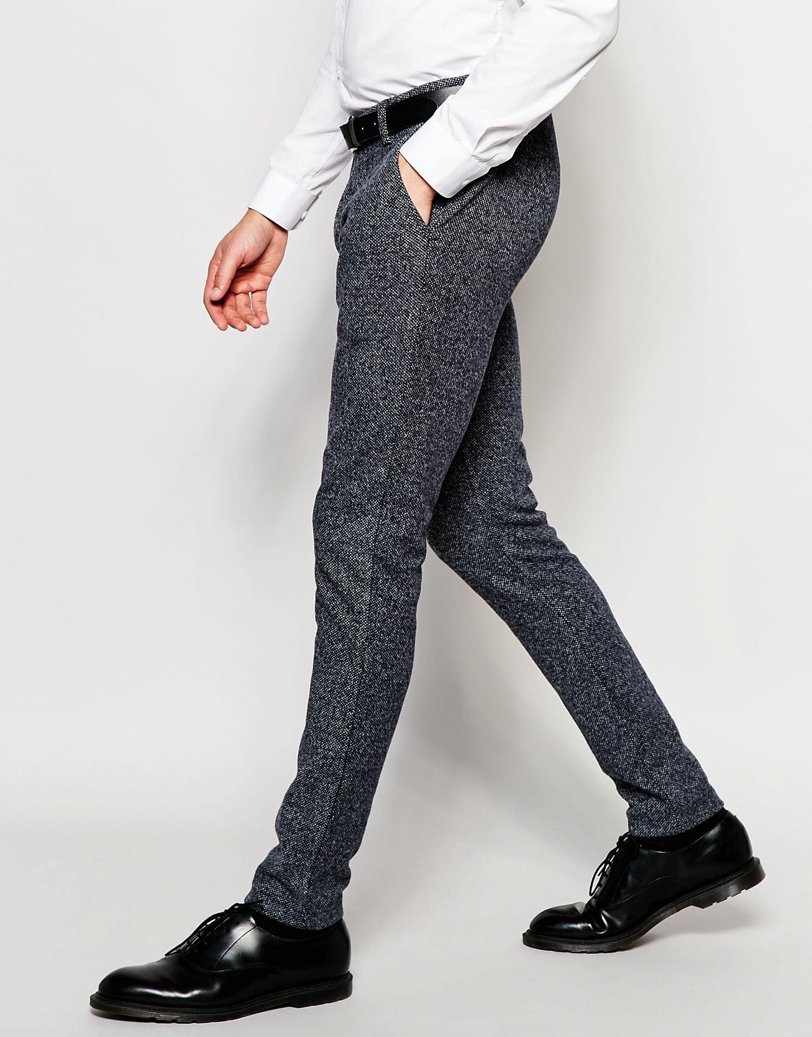 ASOS Super Skinny Smart Trousers In Texture
