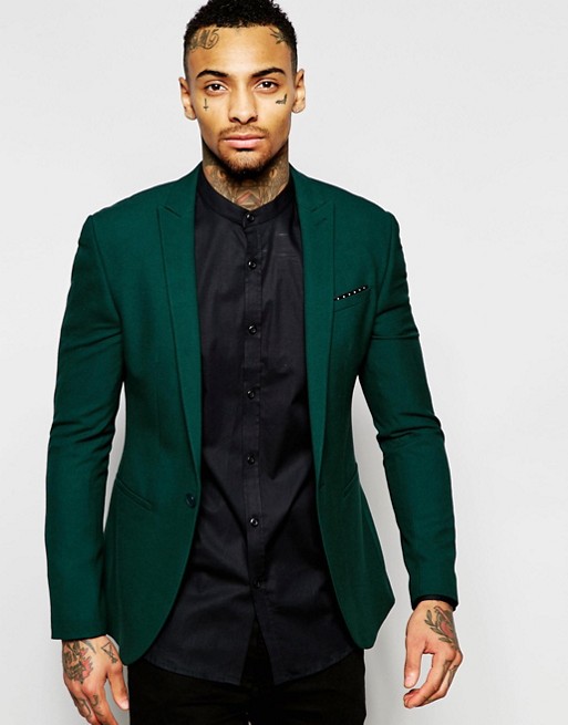 ASOS | ASOS Super Skinny Suit Jacket In Green