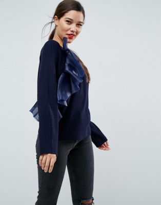 ASOS Sweater with Ruffle Detail