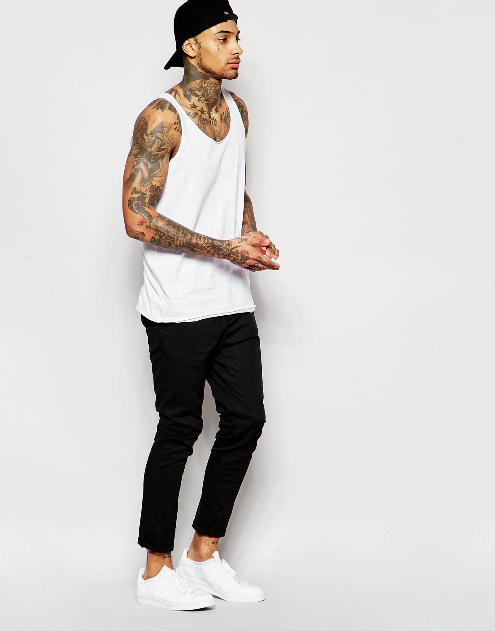 ASOS Vest In Skater Fit With Raw Edges