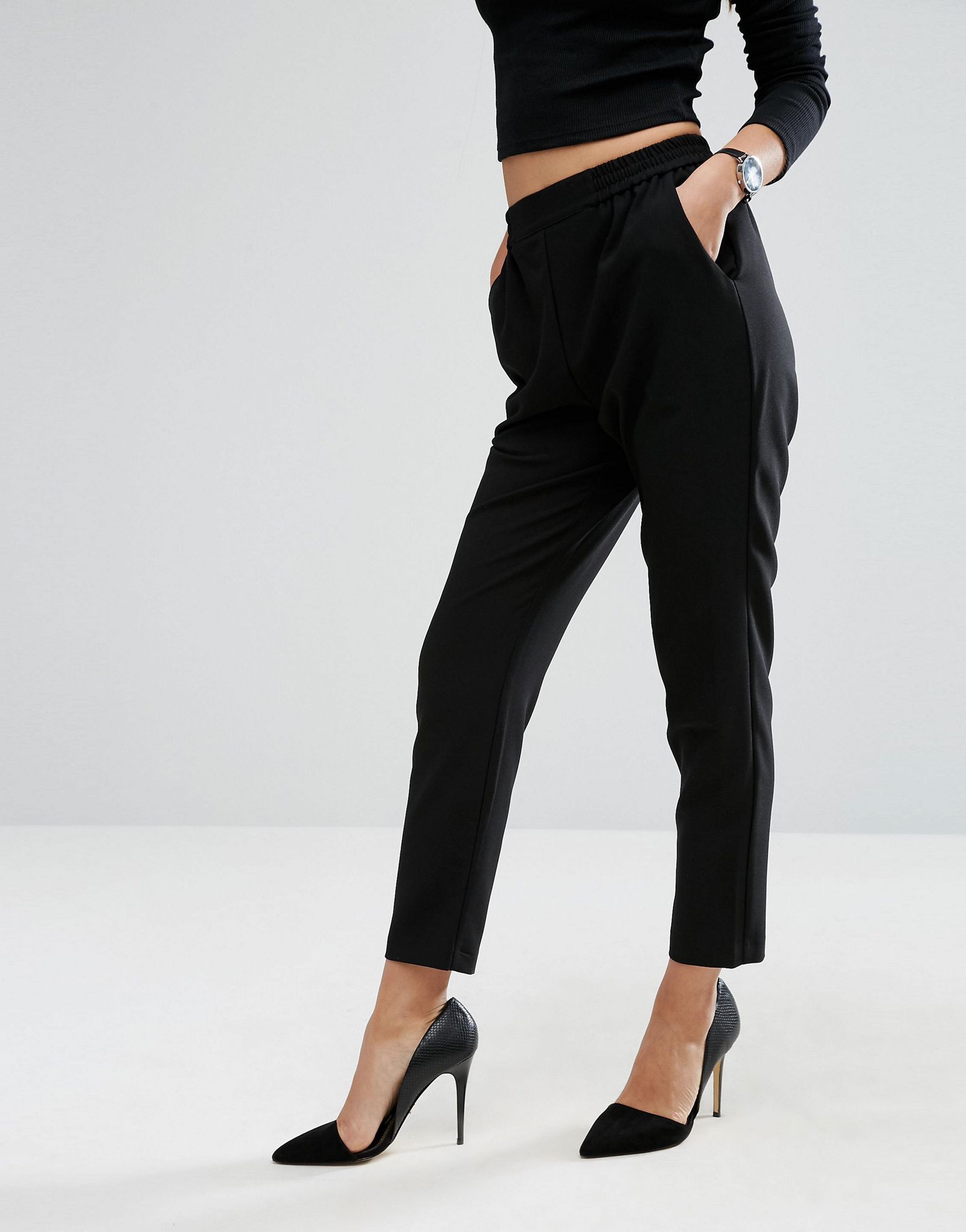 ASOS Woven Peg Pull On Trousers