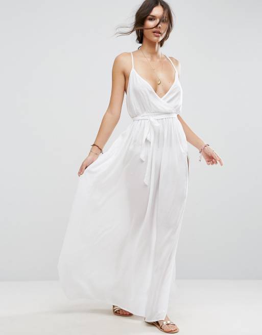 ASOS ASOS Woven Wrap Maxi Beach Dress