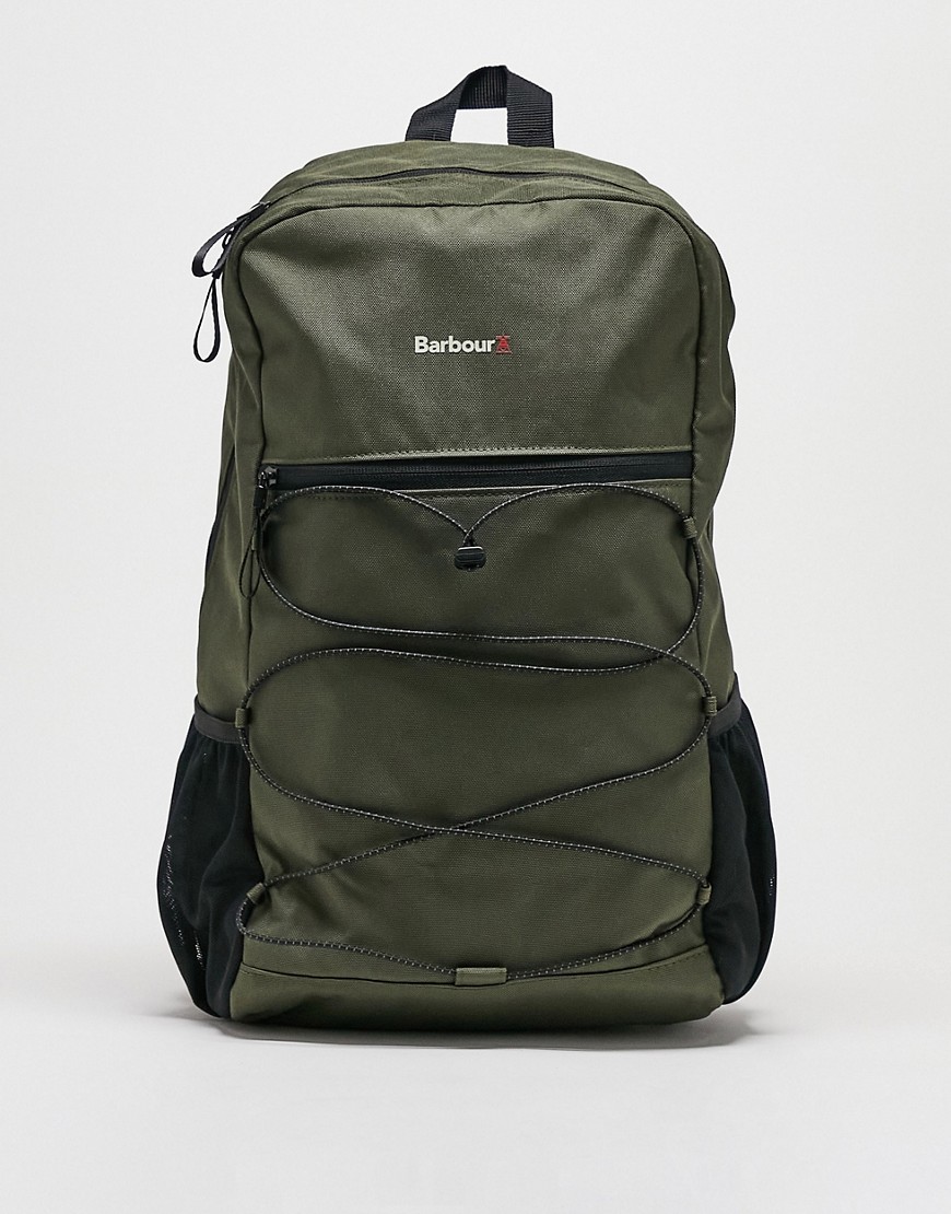 Barbour Arwin canvas explorer backpack in khaki-Green
