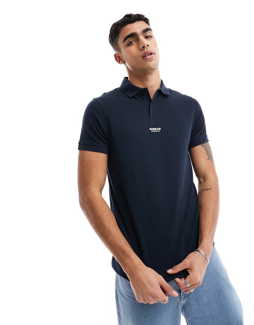 Barbour International Formula polo in navy exclusive to asos