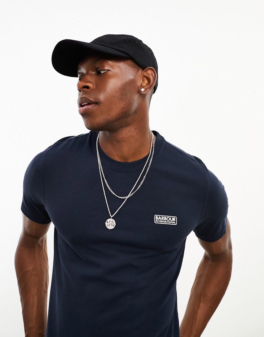 Barbour International small logo t-shirt in navy