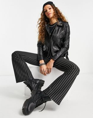 Barney's Originals Emma real leather jacket with belt - Click1Get2 Offers