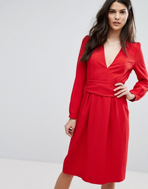 BA&SH; | BA&SH; Red Midi Dress
 