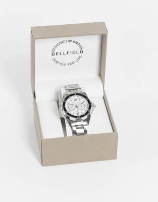 Bellfield mens silver tone bracelet watch with white dial - Click1Get2 Deals&set=par&discount=50 Or More&sale=mega Discount