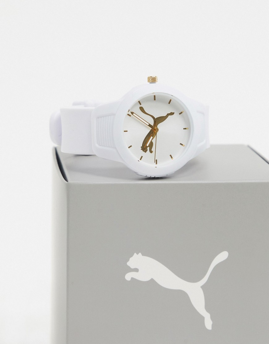 фото Белые часы с логотипом puma reset p1013-белый