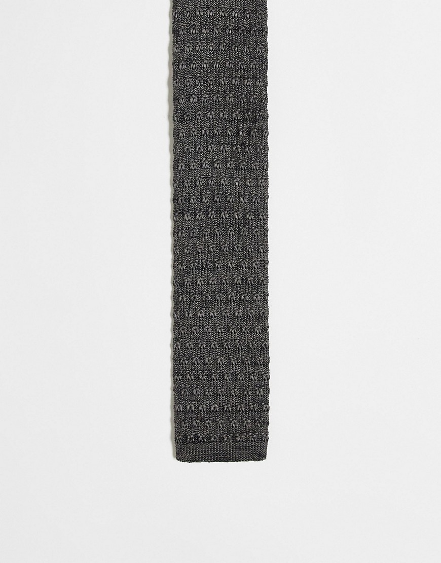 Ben Sherman knitted tie in grey