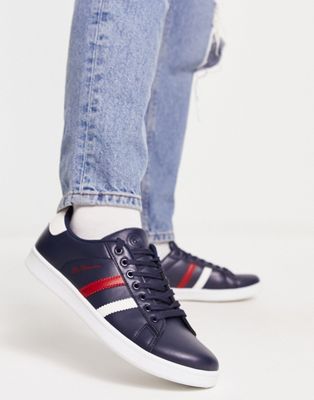 mod lace up trainers in navy