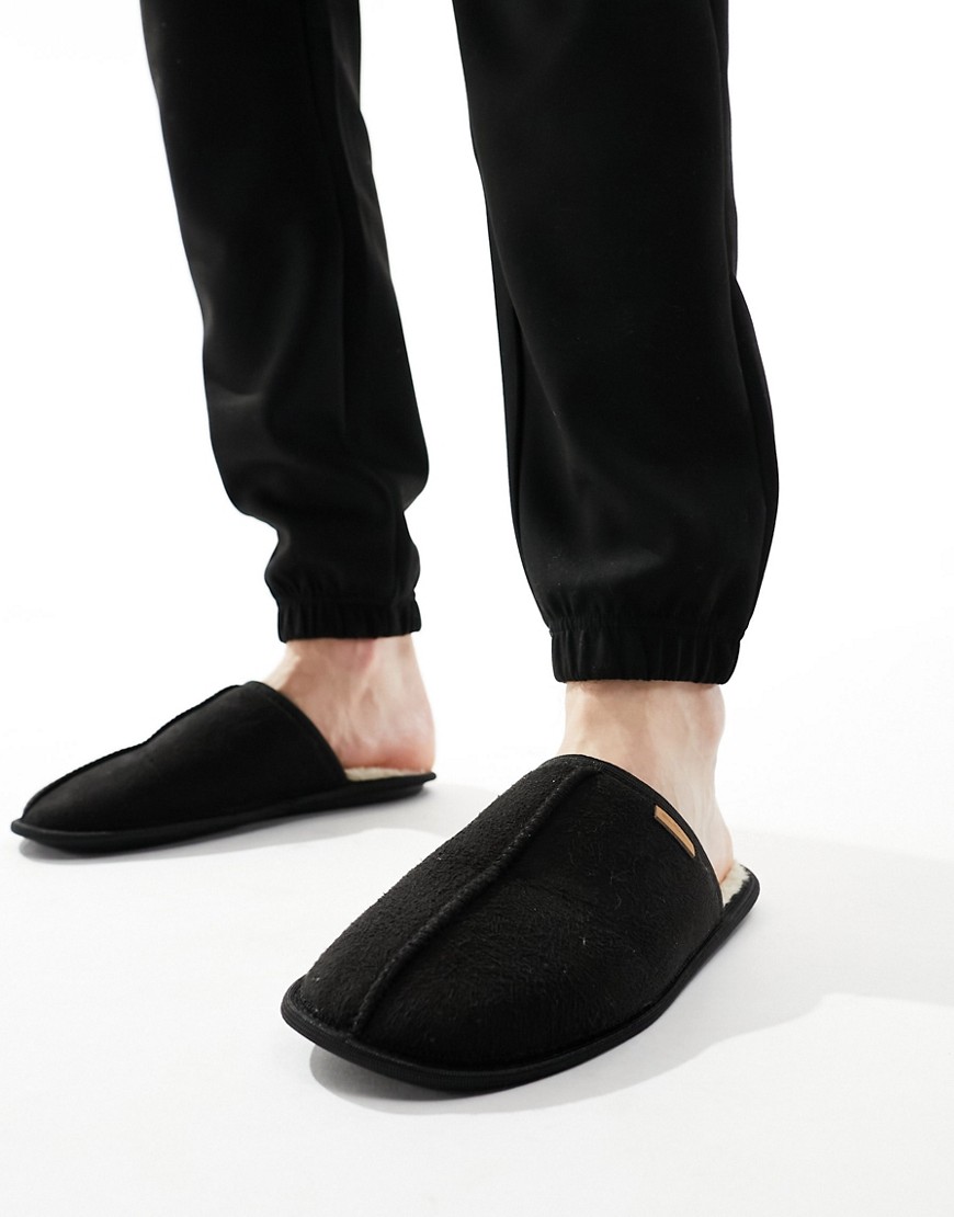 Ben Sherman mule slippers in black