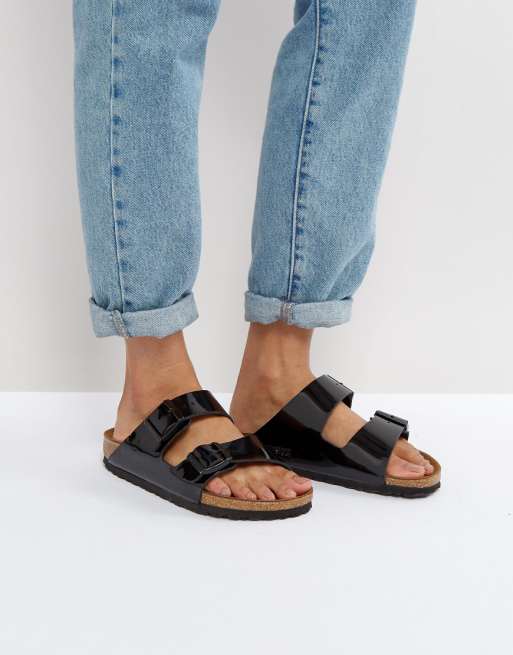 Birkenstock | Birkenstock Arizona Birko Black Patent Flat Sandals