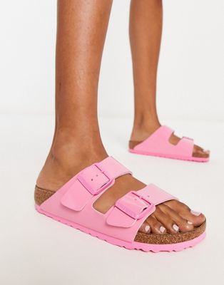Arizona Birko-Flor sandals in candy pink