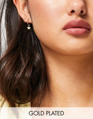 Bloom & Bay 2-pack gold plated star hoop earrings - Click1Get2 Sale