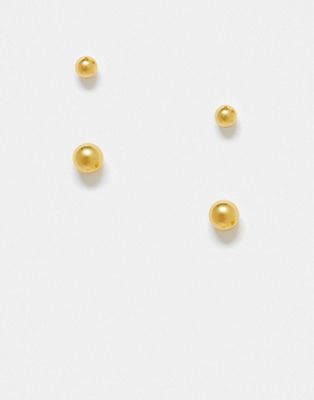 Bloom & Bay gold plated 2 pack stud earrings - Click1Get2 On Sale