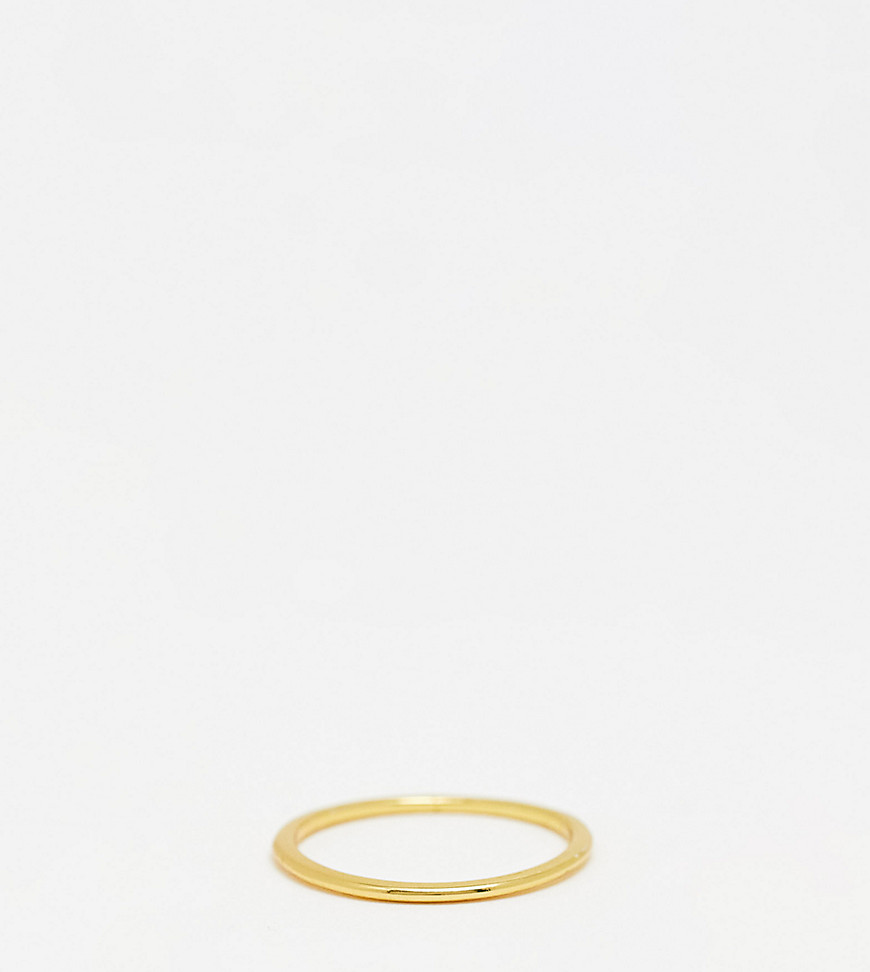 Bloom & Bay gold plated rounded edge band ring-Multi