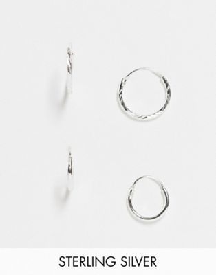 Bloom & Bay sterling silver 2 pack hoop earrings - Click1Get2 Hot Best Offers