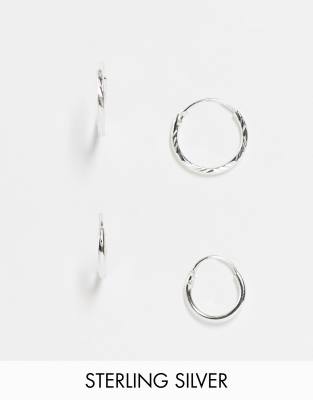 Bloom & Bay sterling silver 2 pack hoop earrings - Click1Get2 Price Drop