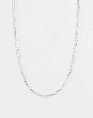 Bolongaro Trevor block chain necklace in silver - Click1Get2 Promotions