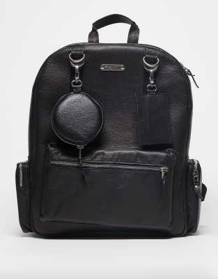 Bolongaro Trevor leather utility backpack in black - Click1Get2 Offers