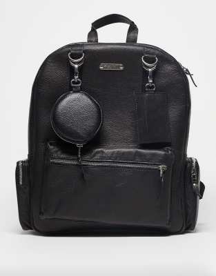 Bolongaro Trevor leather utility backpack in black - Click1Get2 Promotions