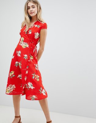 red wrap dress canada
