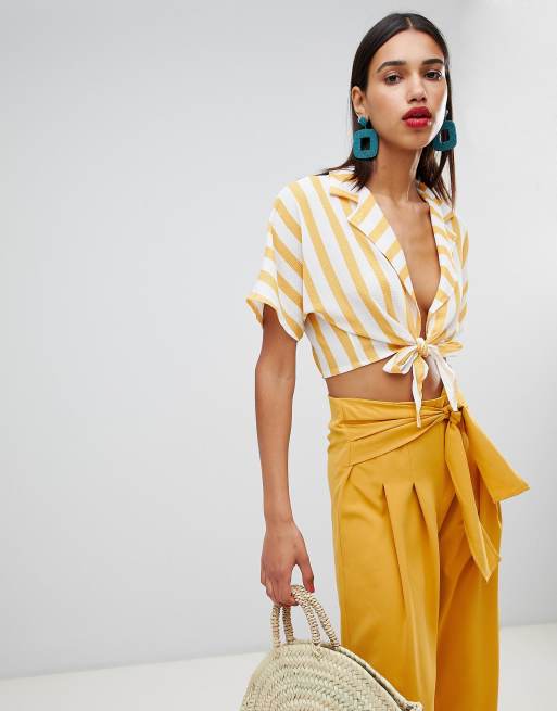 Striped Yellow Tie Shirt
