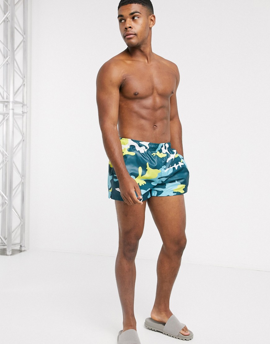BOSS barreleye print swim shorts-Green