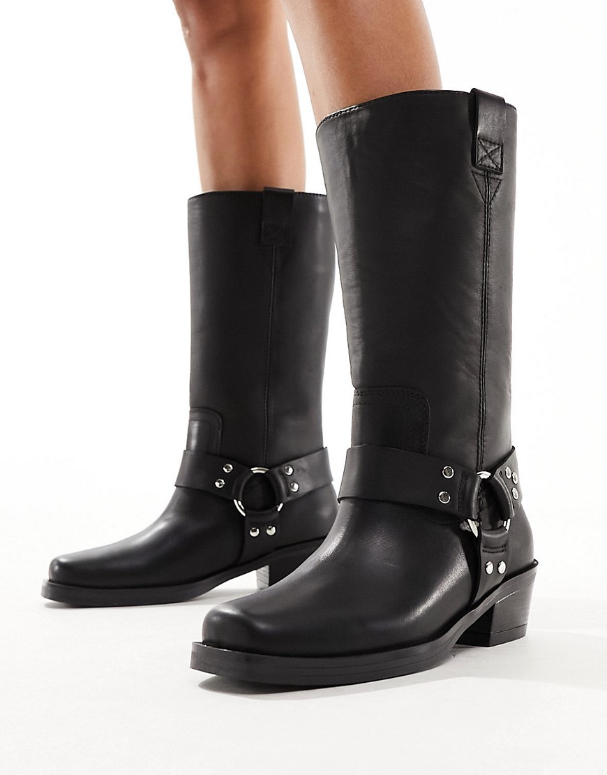 Bronx Trig-ger western boots with hardware in black