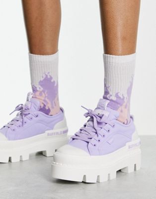 vegan raven lo lace up shoes in purple
