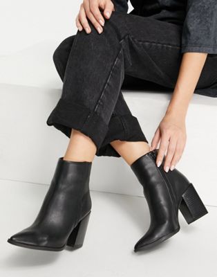 by ALDO Kenzii vegan heeled ankle boots in black
