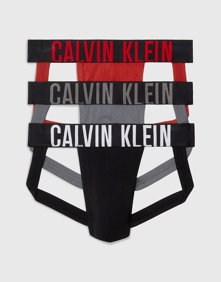 Calvin Klein 3 Pack Jock Straps - Intense Power in black