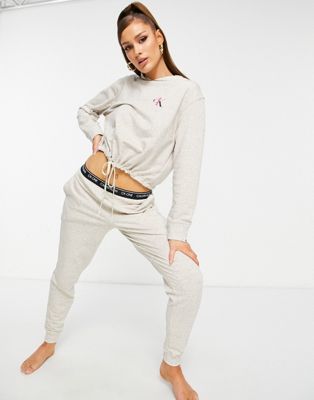 Calvin Klein CK One Lounge logo sweatpants in gray - Click1Get2 Cyber Monday