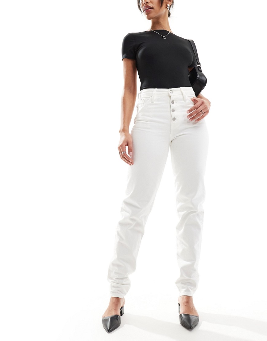 Calvin Klein Jeans mom jean in white wash-Blue