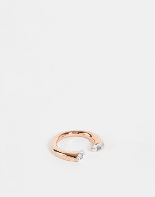 Calvin Klein ring with Swarovski crystal detail in rose gold - Click1Get2 On Sale