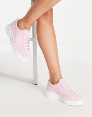 flatform trainers in pink