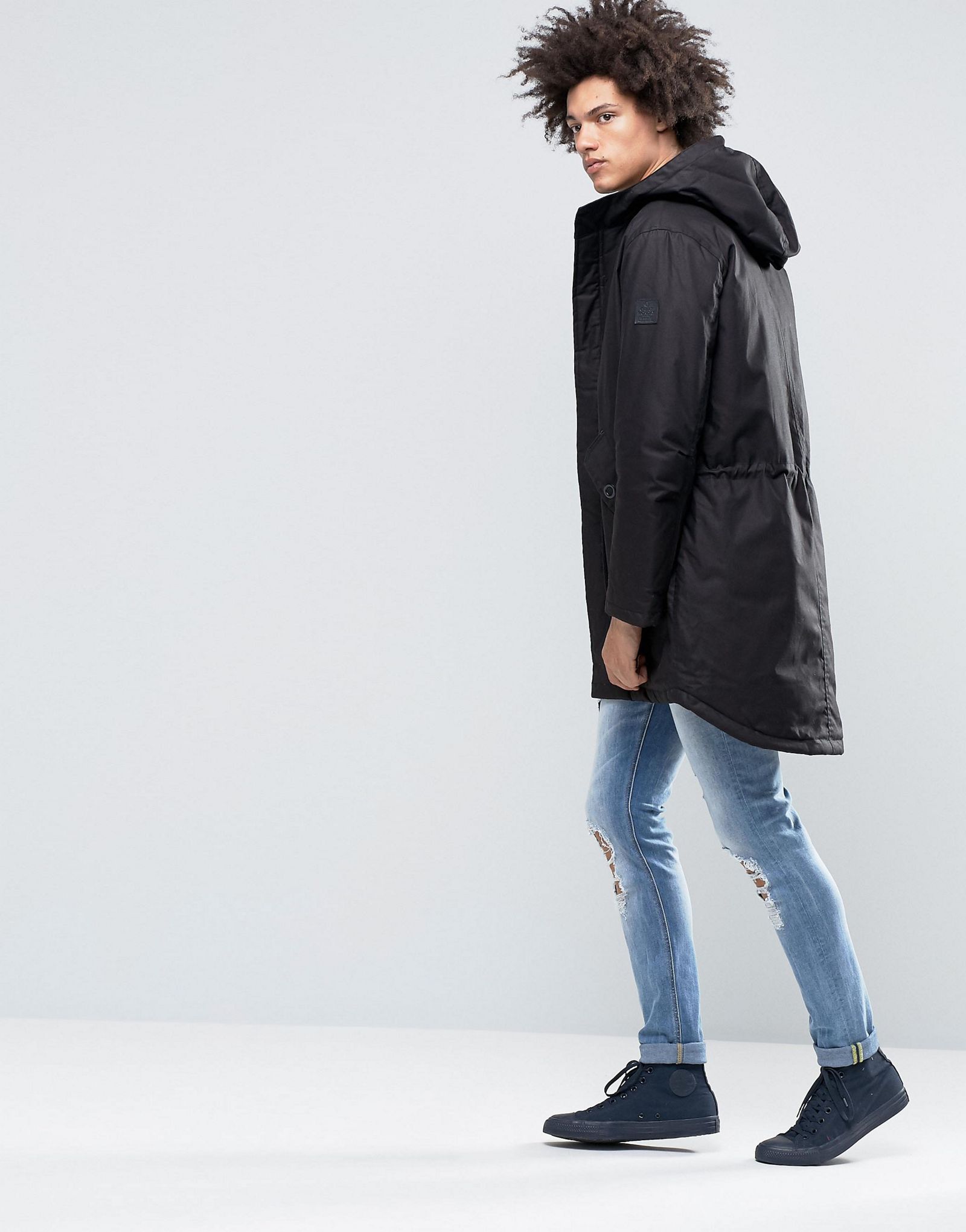 Cheap Monday Cage Hooded Parka Black