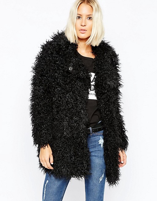 Cheap Monday | Cheap Monday Shaggy Faux Fur Coat