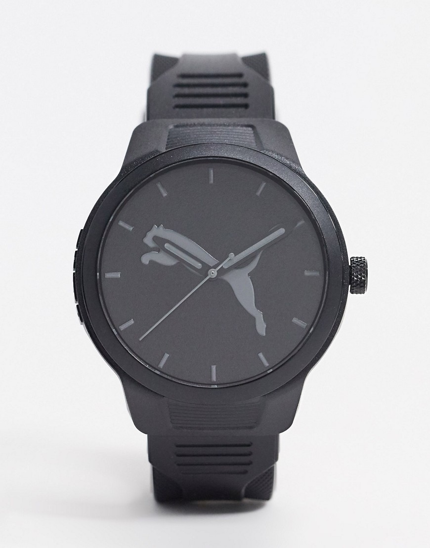 фото Черные часы с логотипом puma reset p5004-черный