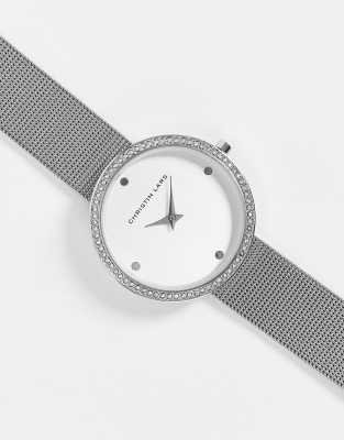 Christian Lars Womens minimal mesh strap watch in silver - Click1Get2 Hot Best Offers&secure=symbol&set=par&sale=mega Discount