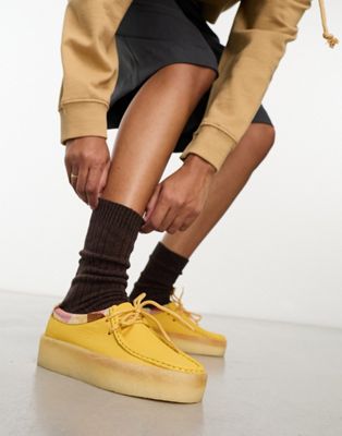 Wallabee cup shoes in yellow