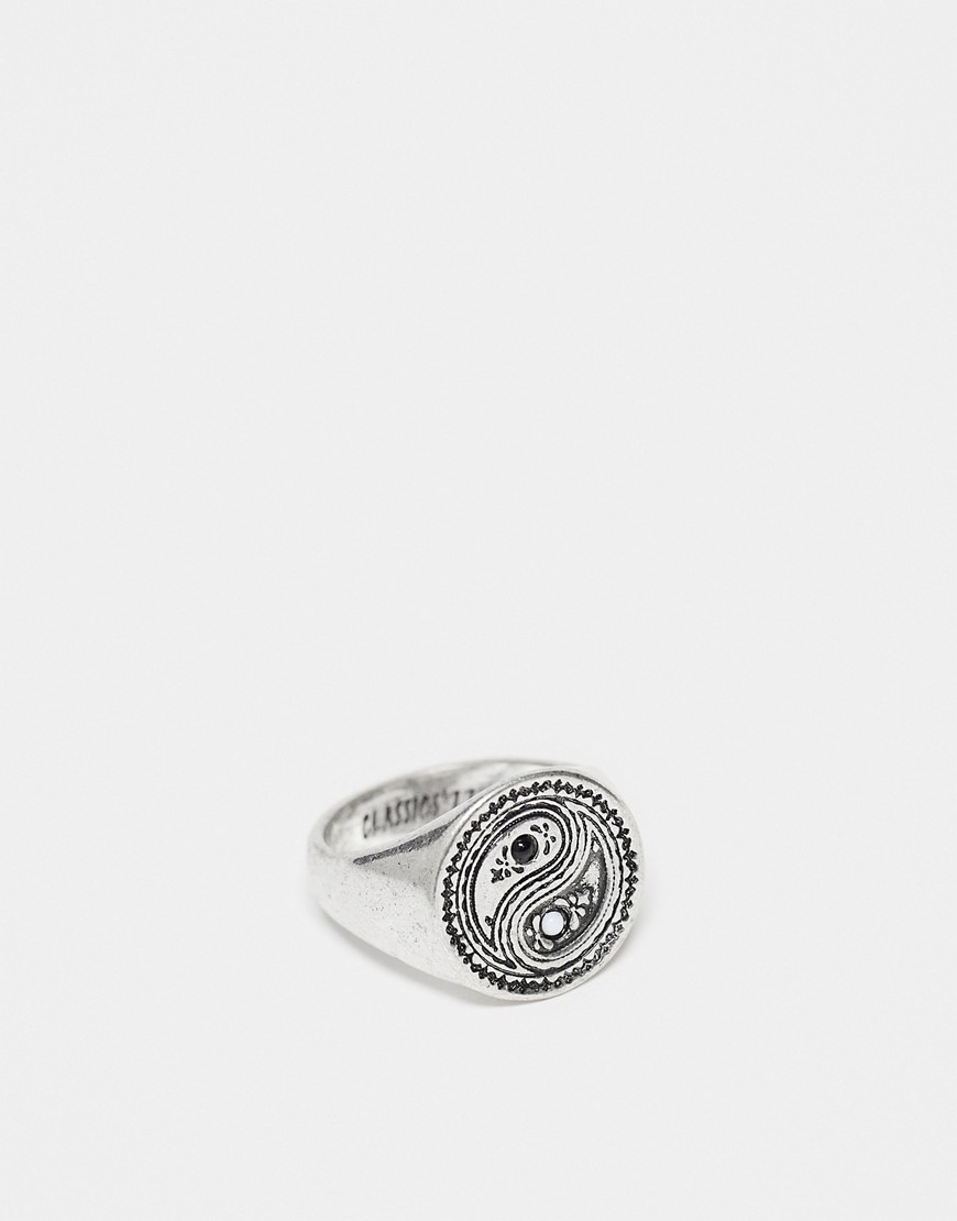 Classics 77 yin yang paisley signet ring in silver