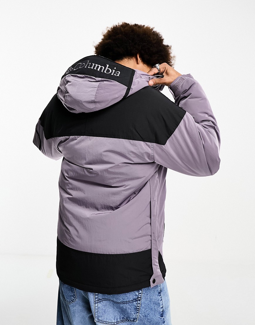 Columbia Challenger Remastered pullover coat in grey and black-Purple