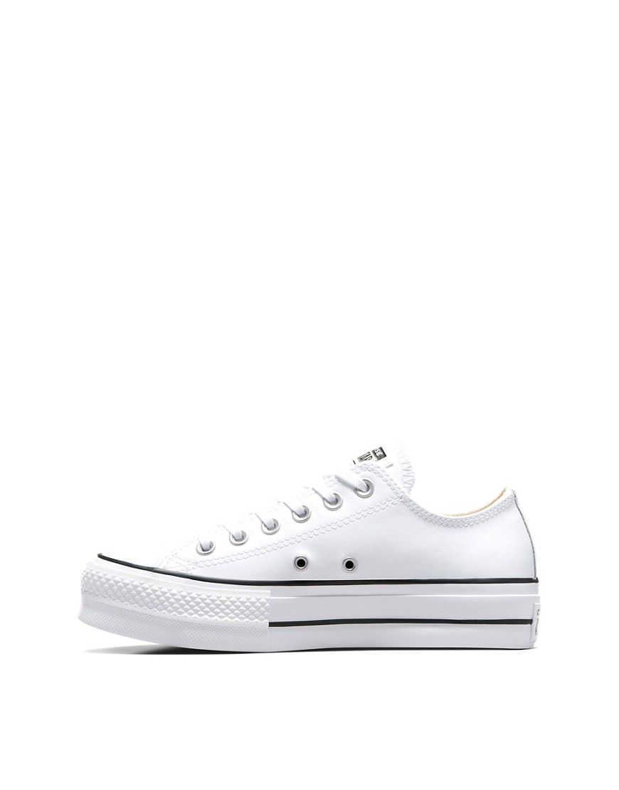 Converse Chuck Taylor All Star leather Lift Ox trainers in white