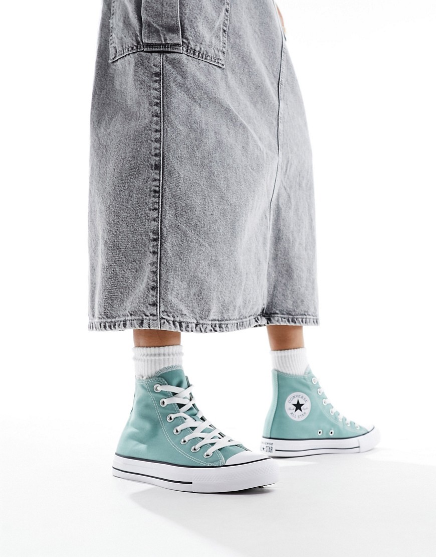Converse Chuck Taylor All Star Hi trainers in sage green
