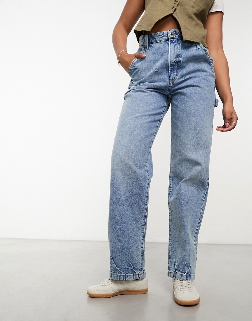 Cotton:On wide leg carpenter jean in blue